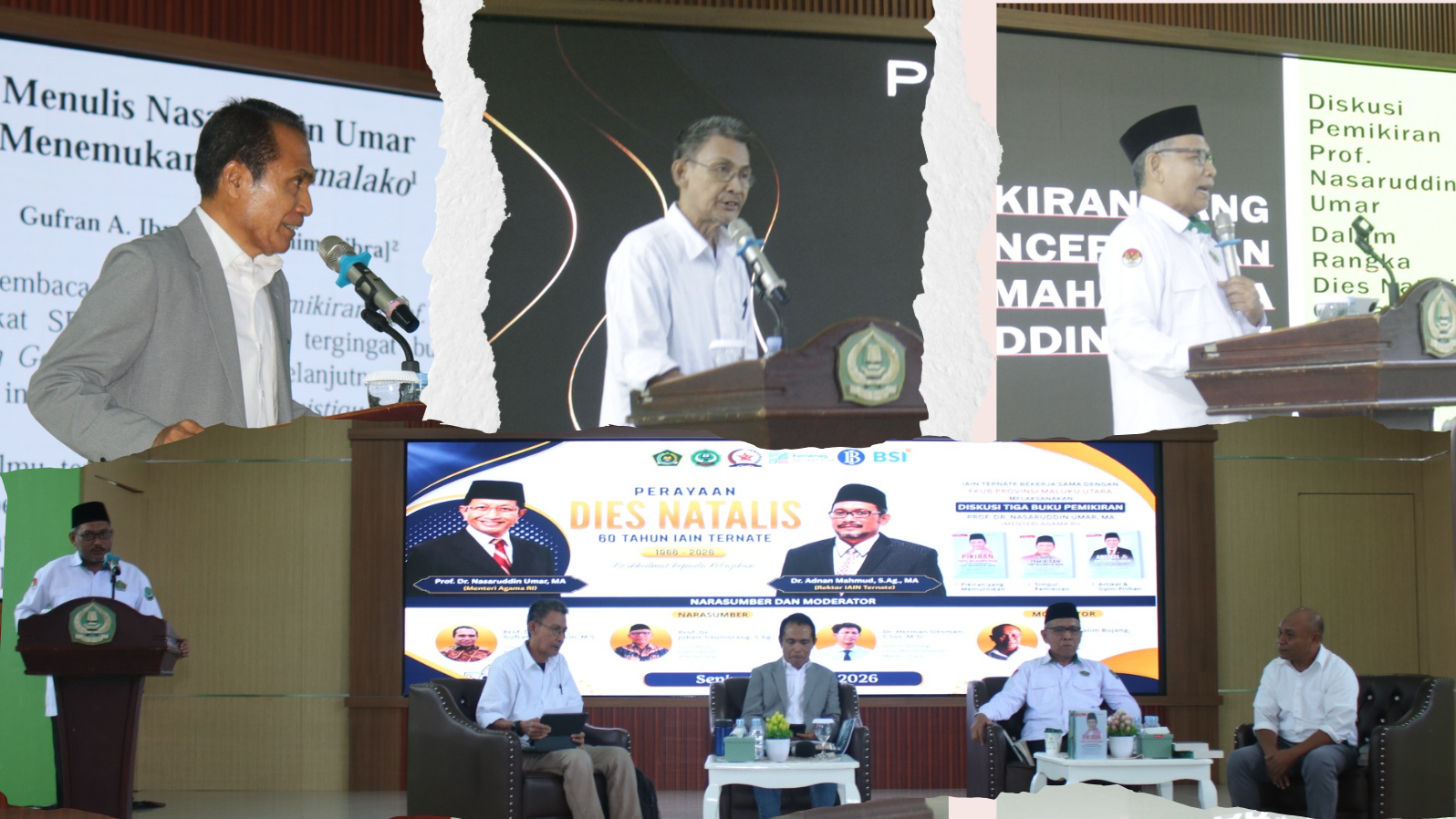 Dies Natalis ke-60 IAIN Ternate Hadirkan Bedah Tiga Buku Karya Menteri Agama Nasaruddin Umar