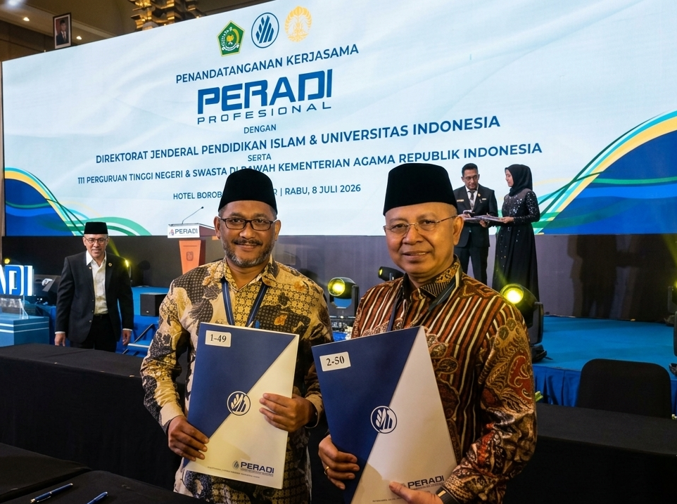 Perkuat Mutu Lulusan di Kancah Nasional, IAIN Ternate Bersama 111 PTKI Teken MoU dengan Peradi Profesional